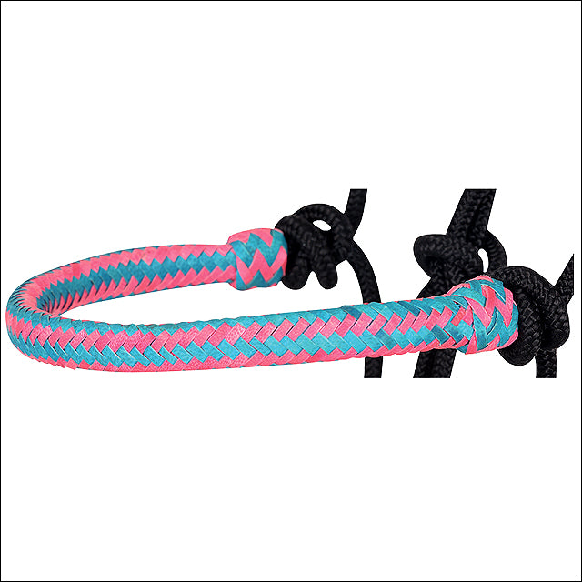 Classic Equine Horse Nylon Body Uv Resistent Rawhide Noseband Halter Turquoise