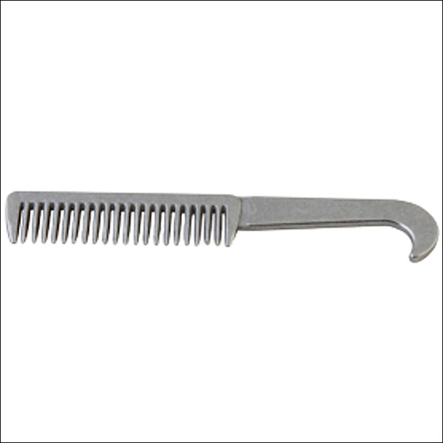 Hilason Western 6-1/2" Aluminum Pulling With Hoof Pick Head Horse Grooming Comb