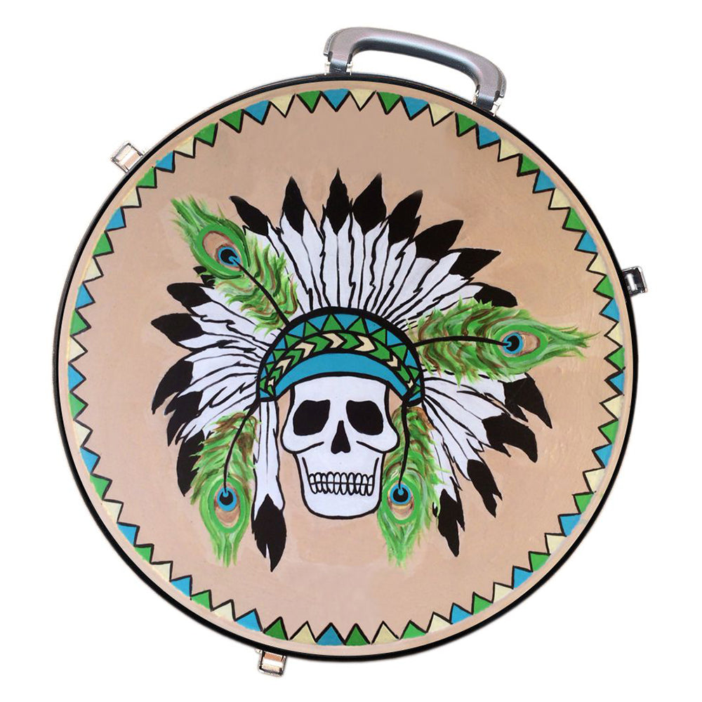 Medium 4 Rope Capacity Can with Attractive Printed Genuine Leather Trim Storage Canister Unique Durable Solution Gift