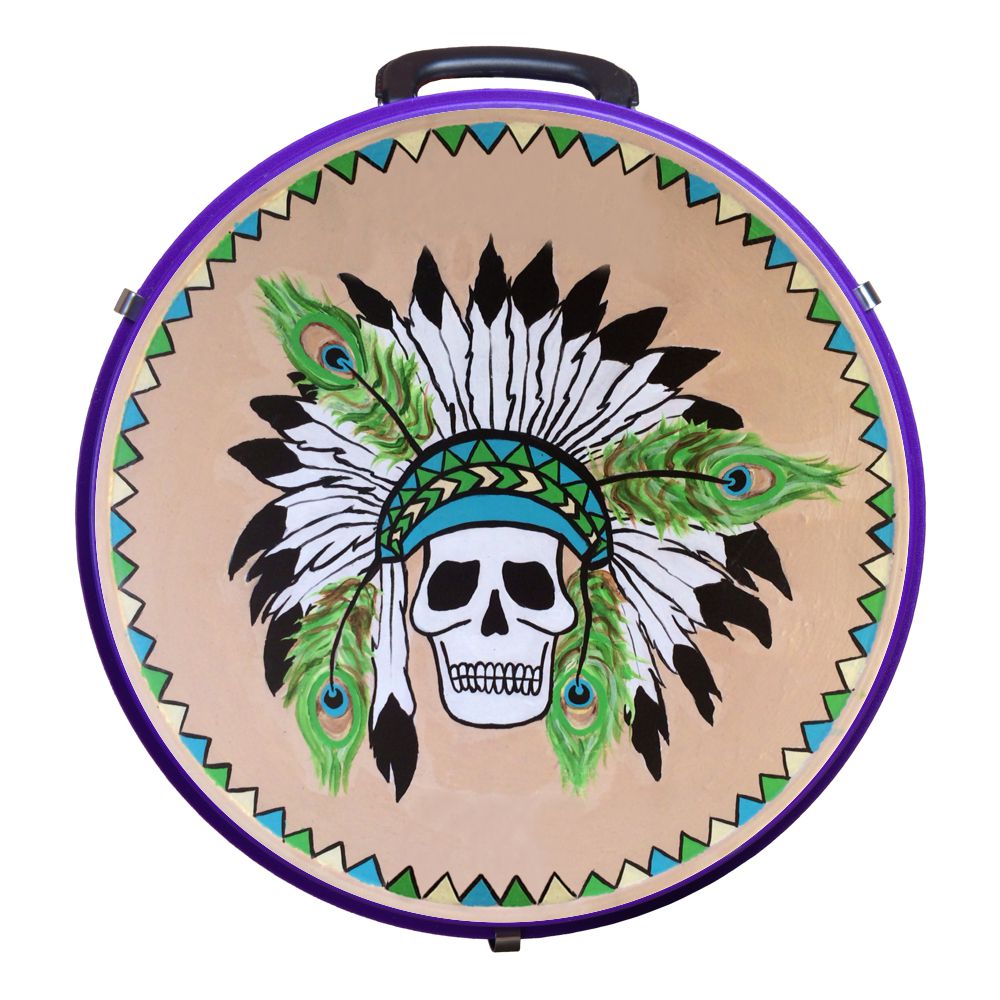 Medium 4 Rope Capacity Can with Attractive Printed Genuine Leather Trim Storage Canister Unique Durable Solution Gift