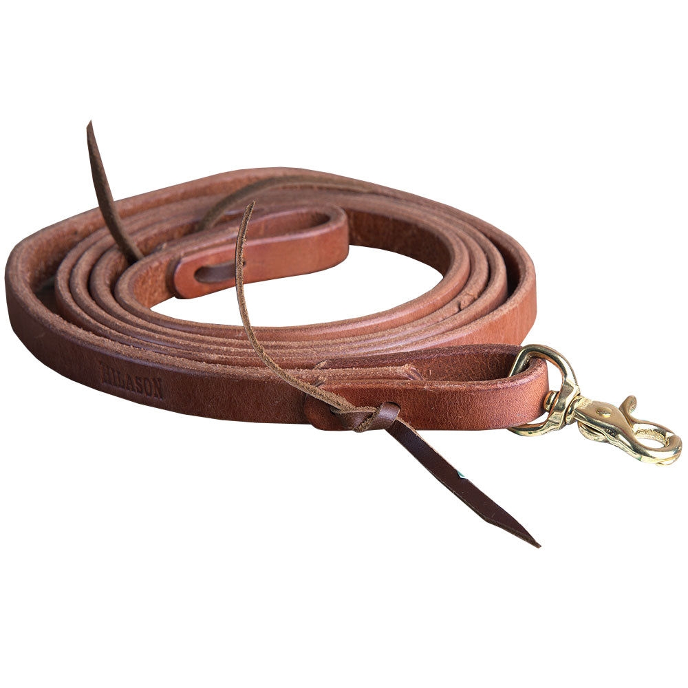 HILASON Hermann Oak Harness Leather Water Loop Tie Rein Brown 8Ft.