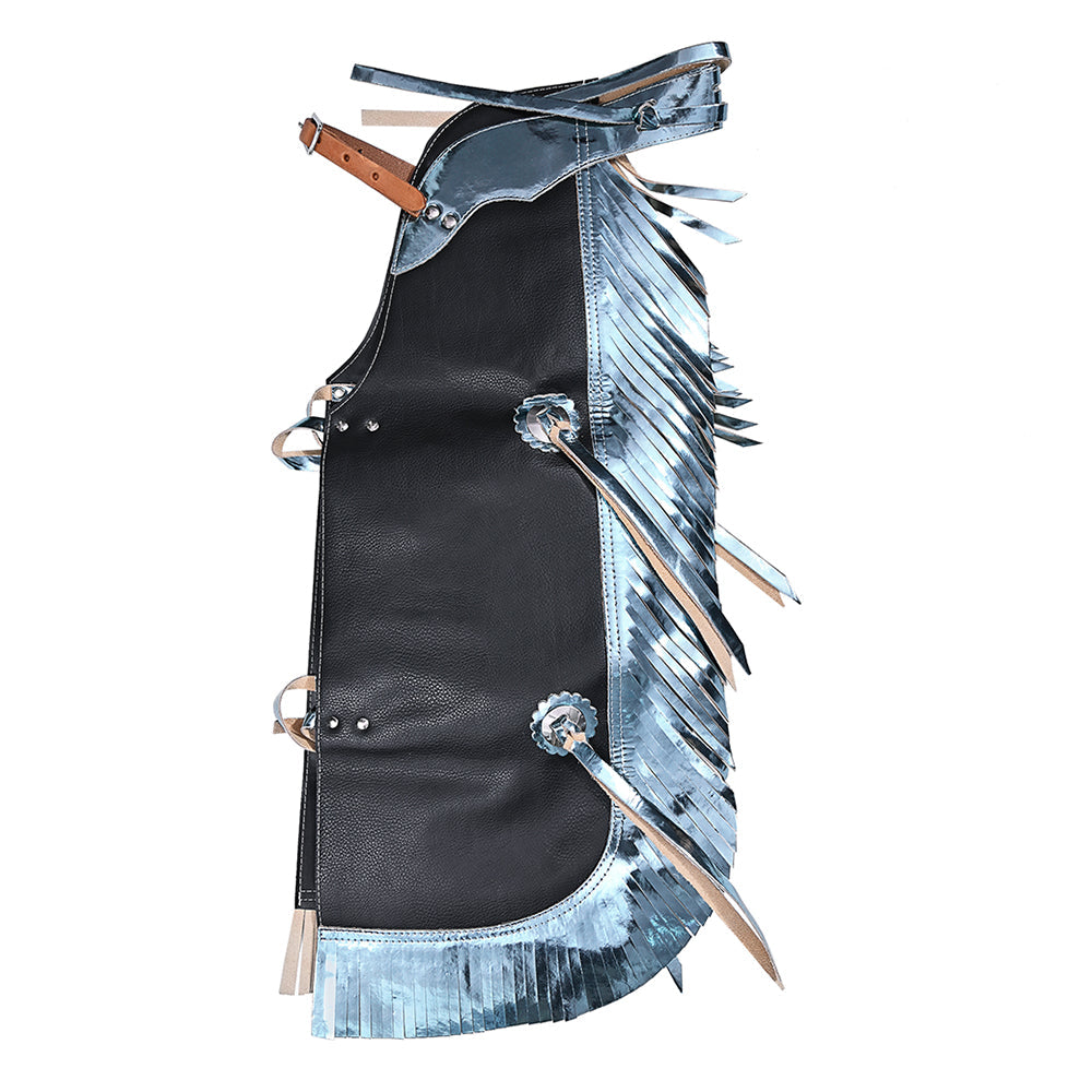 Hilason Western Leather Kids Junior Youth Pro Rodeo Bull Riding Chaps