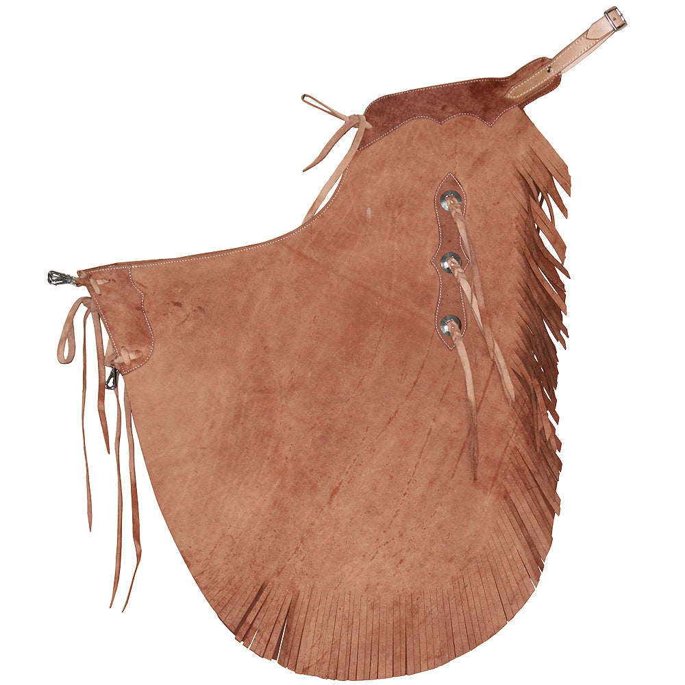 HILASON Bull Riding Chinks Handcrafted Working Genuine Leather Brown | Handmade Chaps Western for Adults Hand Tooled Adult