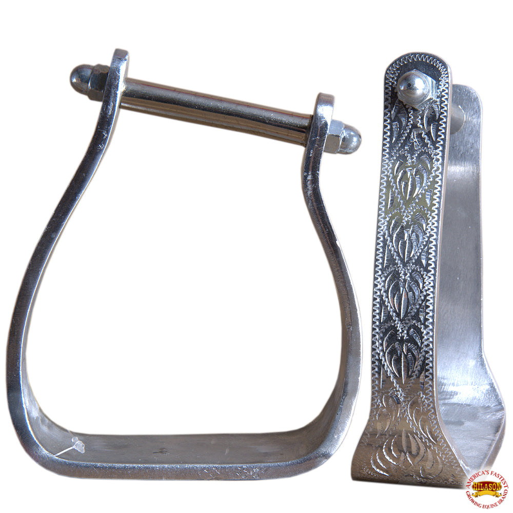 HILASON Horse Western Saddle Stirrup Tack Angled Slanted Aluminum Stirrups | Lightweight Stirrups| Sloped