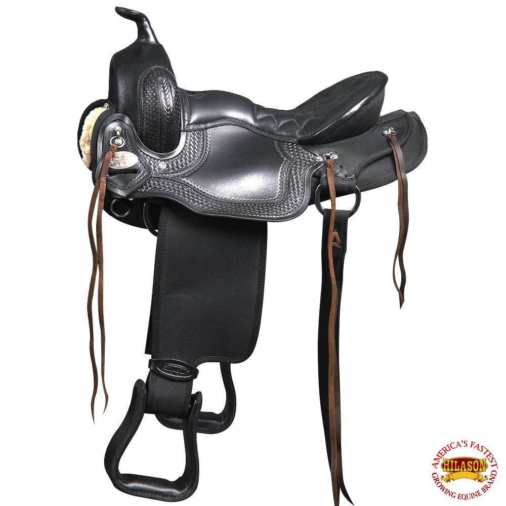 Hilason Western Horse Gaited Trail Endurance American Leather Saddle