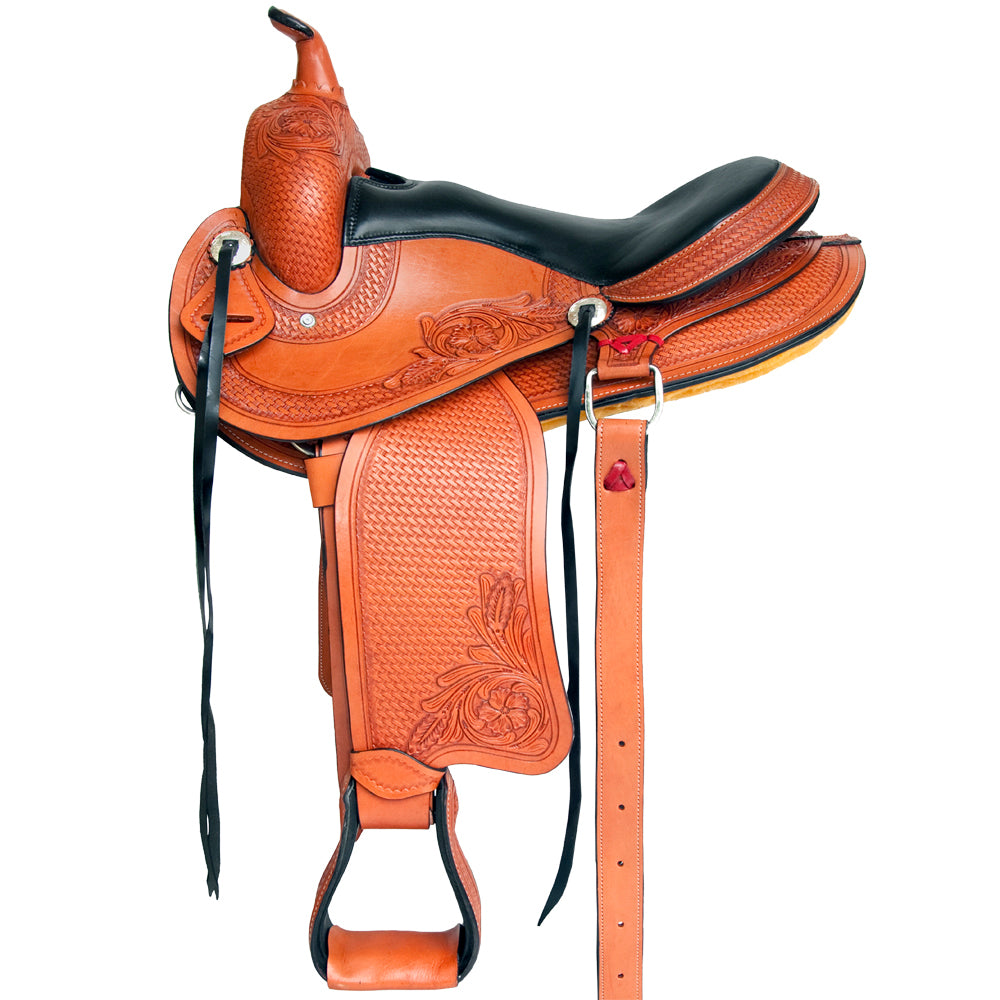 Hilason Gaited Western Trail Pleasure Endurance Horse American Leather Saddle