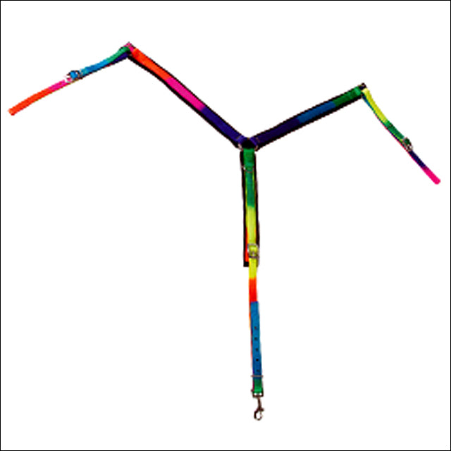 1" New Hilason Western Nylon Horse Breastcollar 1/2" Felt Lined Rainbow