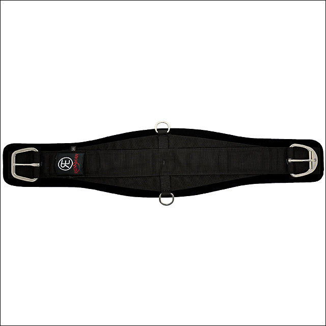 30" Reinsman Horse Roper Neoprene C" Girth W/ Roller Buckles 8Mm Thick Black