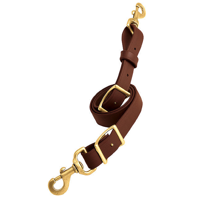 1" X 40" Weaver Synthetic Webbing Durable Tie Down Strap W/ Brass Snap Brown