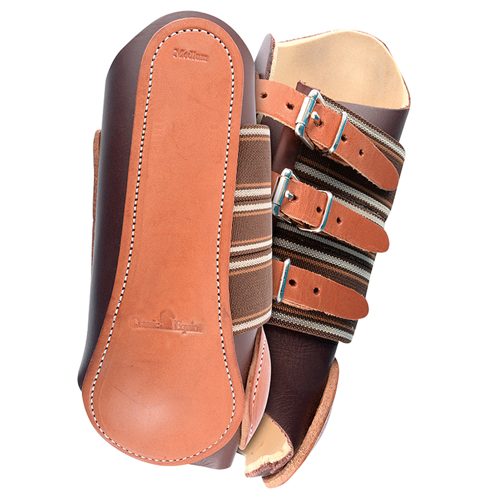 Classic Equine Leather Lightweight Horse Splint Boot W/ Tendon Pad