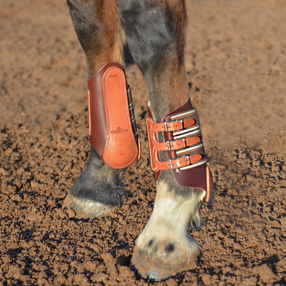 Classic Equine Leather Lightweight H. Splint Boot W/ Tendon Pad ...