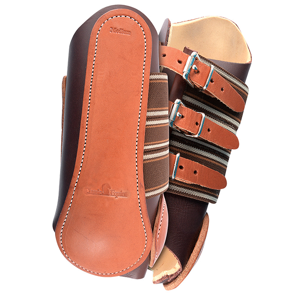 Classic Equine Leather Lightweight Horse Splint Boot W/ Tendon Pad