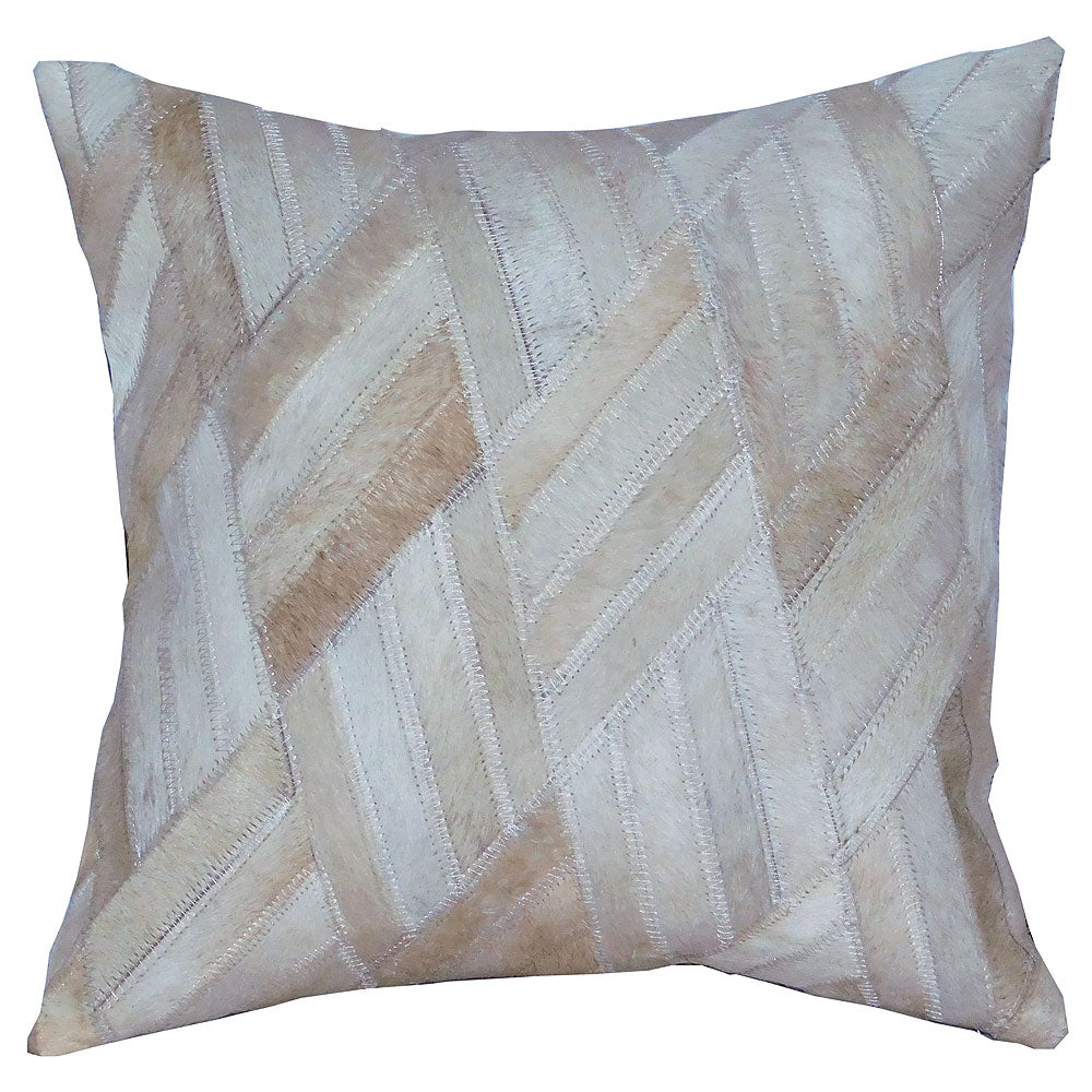 Hilason Cowhide Leather Hair-On Patchwork Cushion Pillow Cover