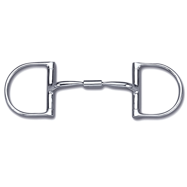 5 1/2 In Myler Dee Hooks Horse Snaffle Bit Wide Barrel Stainless Steel