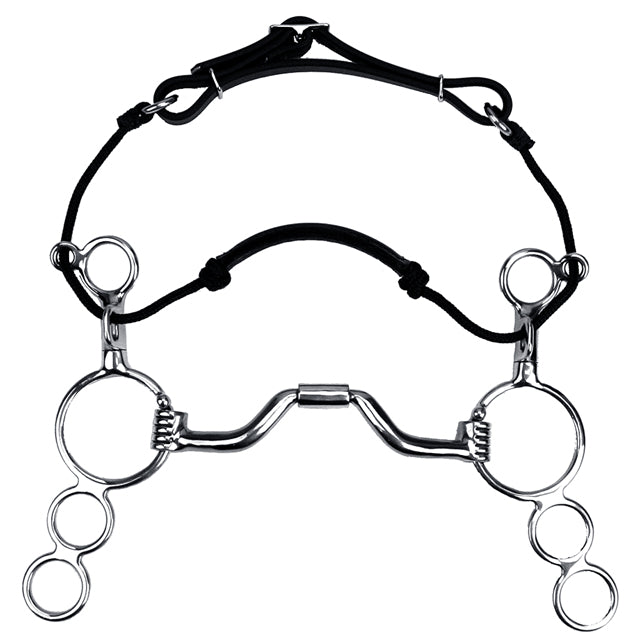 Toklat Myler 3 Ring Combination Bit 5 1/2" Shank W/ Sweet Iron Ported Barrel Mb 33