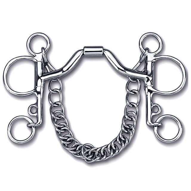 5" Toklat Myler Pelham With Stainless Steel Ported Barrel Horse Mouth Bit