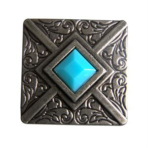 HILASON Set of 4 Western Screw Back Square Antique Finish Concho Cowgirl | Belt Slotted Conchos
