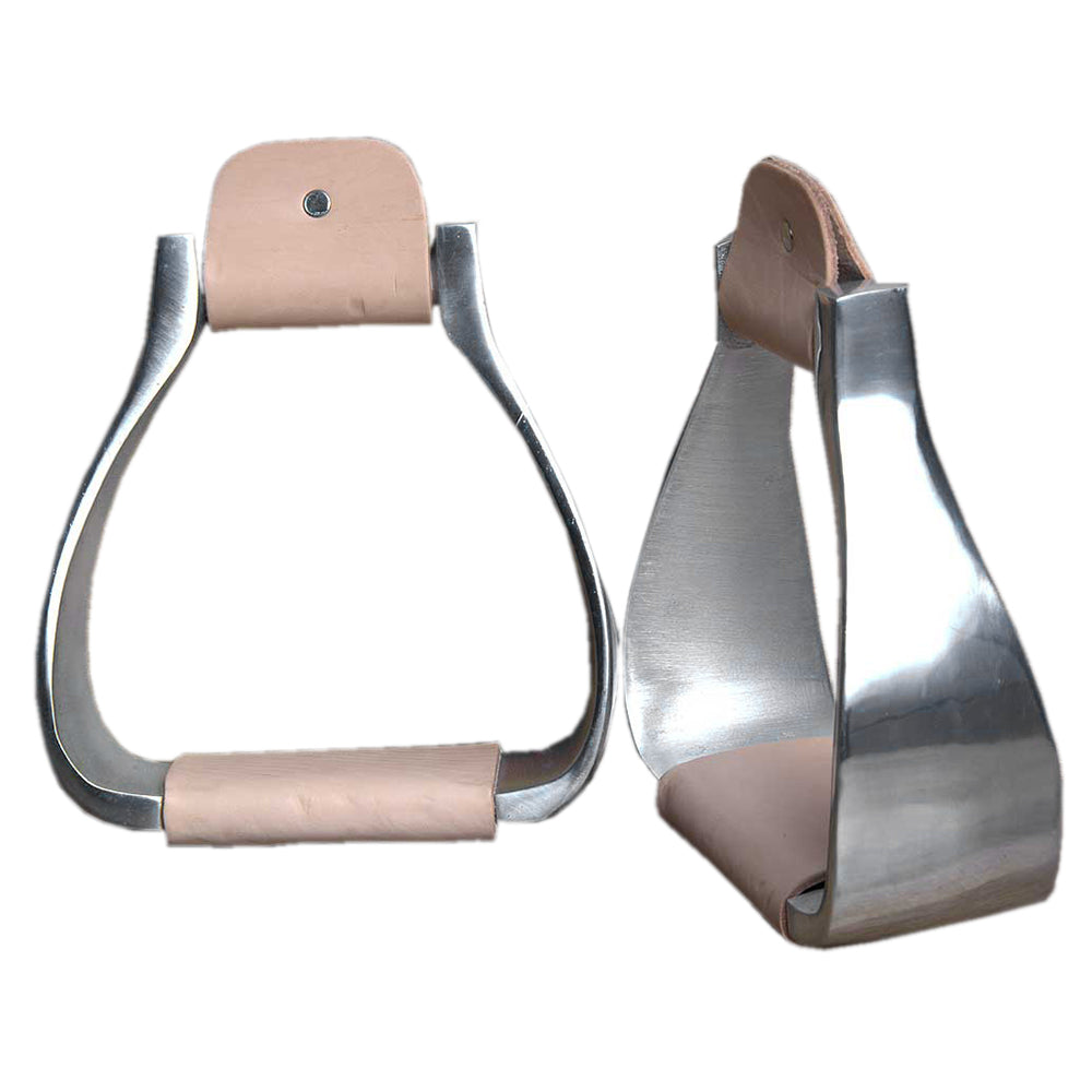 HILASON Western Aluminium Roper Horse Saddle Stirrups Pair W/ 5" Width | Stirrups | Saddle Stirrups | Stirrups for Saddle | Aluminium Stirrups | Western Stirrups | Stirrups for Horses