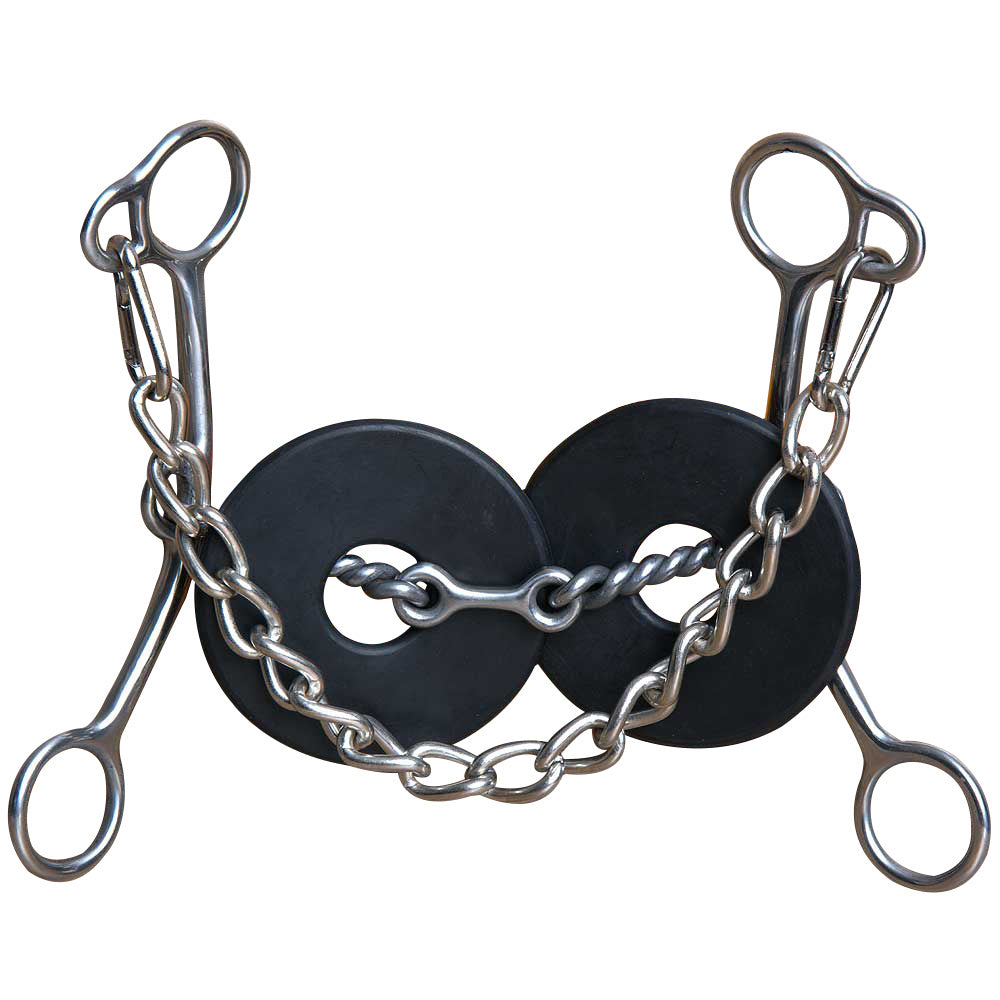 7" Hilason Western Guards Twisted Wire Horse Mouthpiece Shank Bit