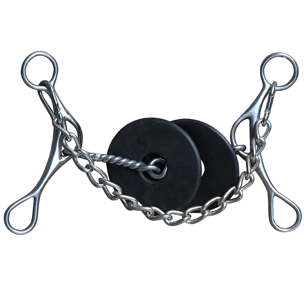 6" Hilason Western Twisted Gag Shank Horse Mouth Bit