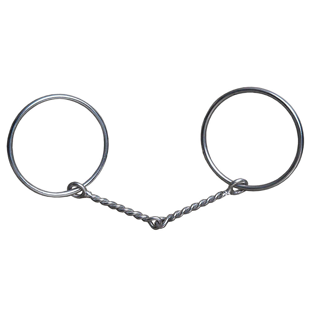 5" Hilason Western Horse Twisted Wire Mouth Ring Snaffle Bit Stainless Steel