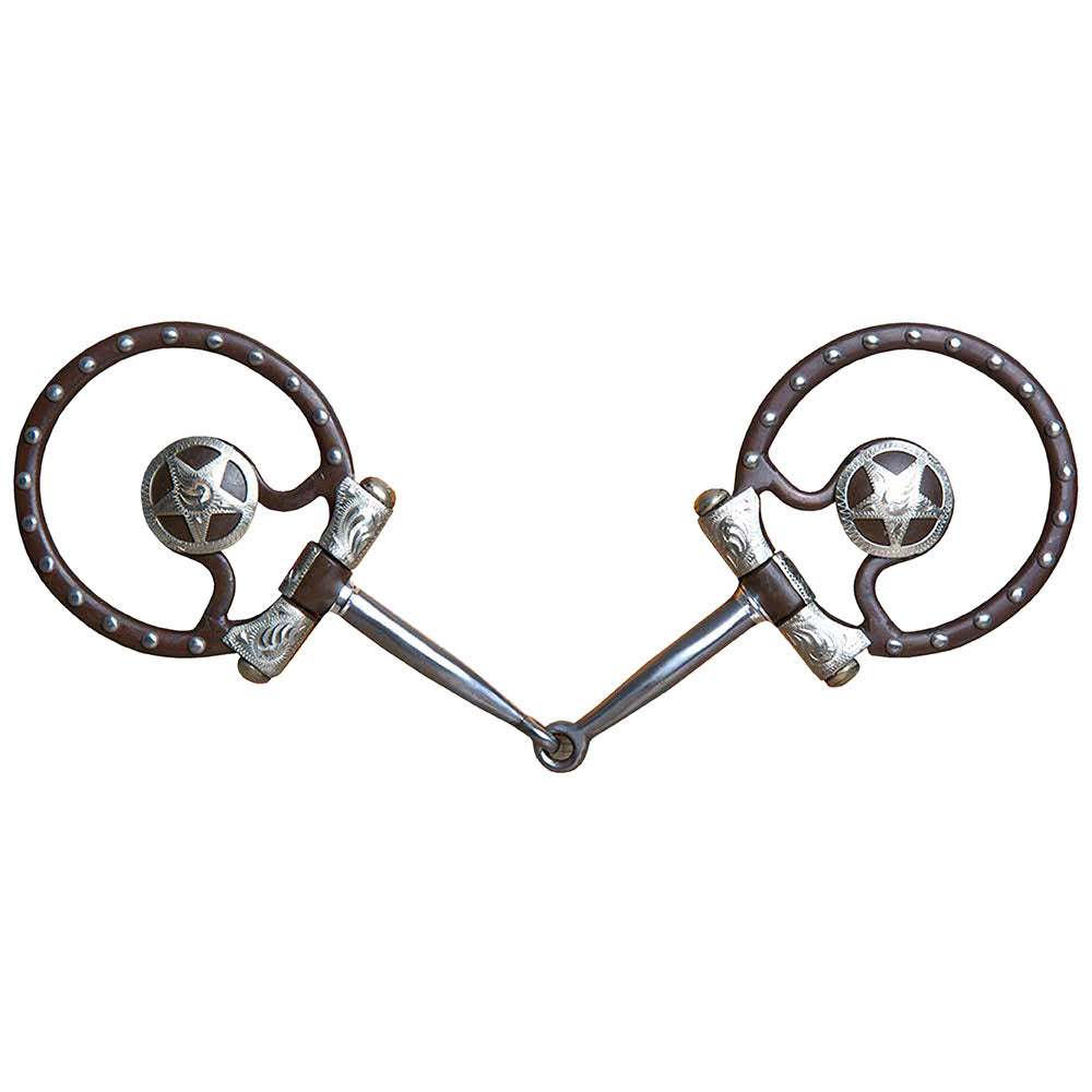 5" Hilason Western Antique Offset Dee Ring Horse Mouth Show Bit 3"