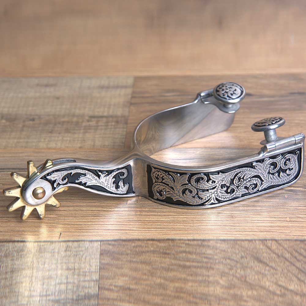 Hilason Western Stainless Steel Mens Horse Riding Show Spurs Pair