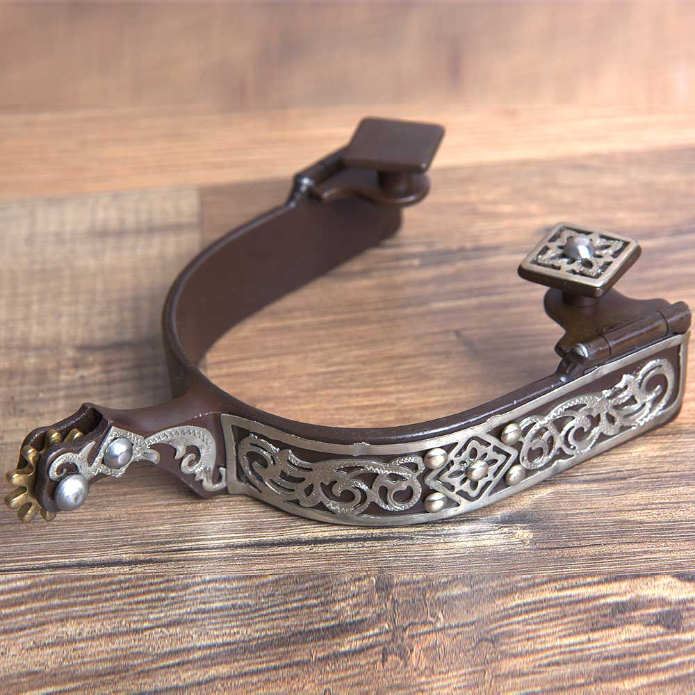 Hilason Western Ladies Stainless Steel Brown Horse Riding Spurs Pair