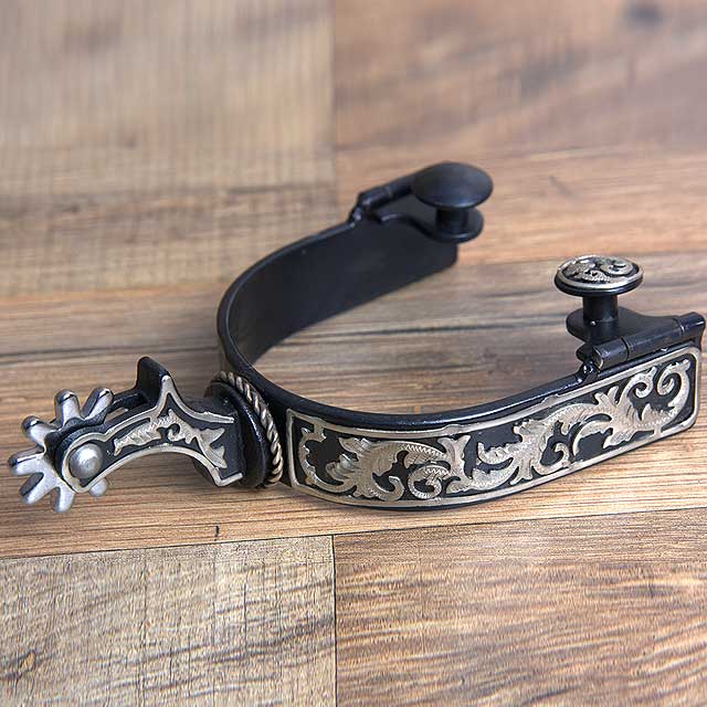 Hilason Western Black Steel Ladies Horse Riding Show Spurs Pair