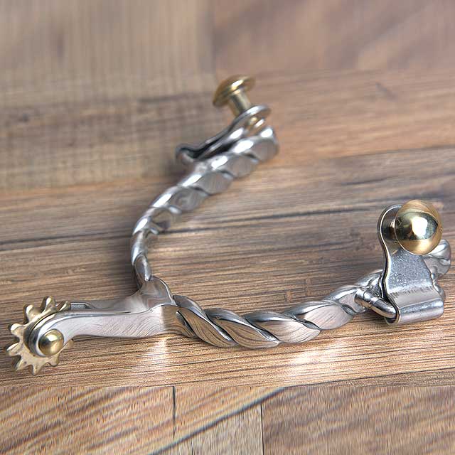 Hilason Western Twisted Wire Design Adult Horse Riding Spurs Pair