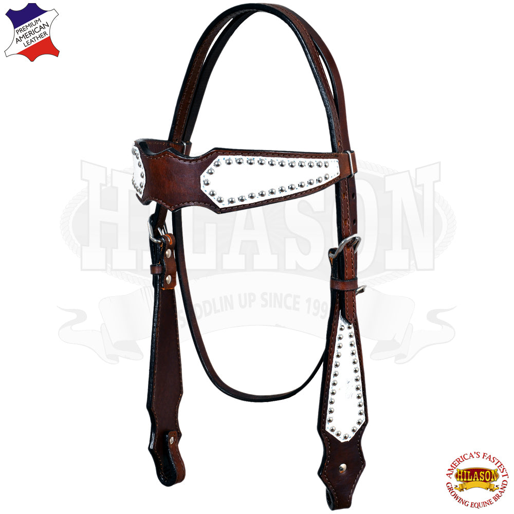 Hilason Western Horse Headstall American Leather Brown