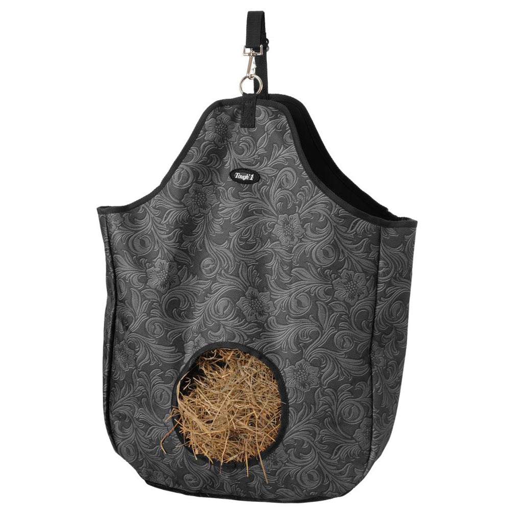 Tough 1 Nylon Heavy Denier Hay Tote Bag In Prints Tooled Leather Black