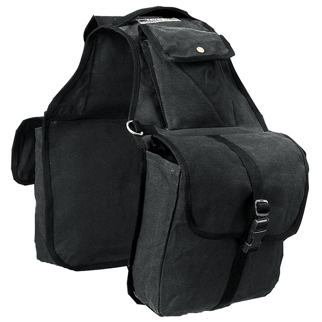 12 X Tough 1 Heavy Nyon Water Repellent Canvas Horse Saddle Bag Black