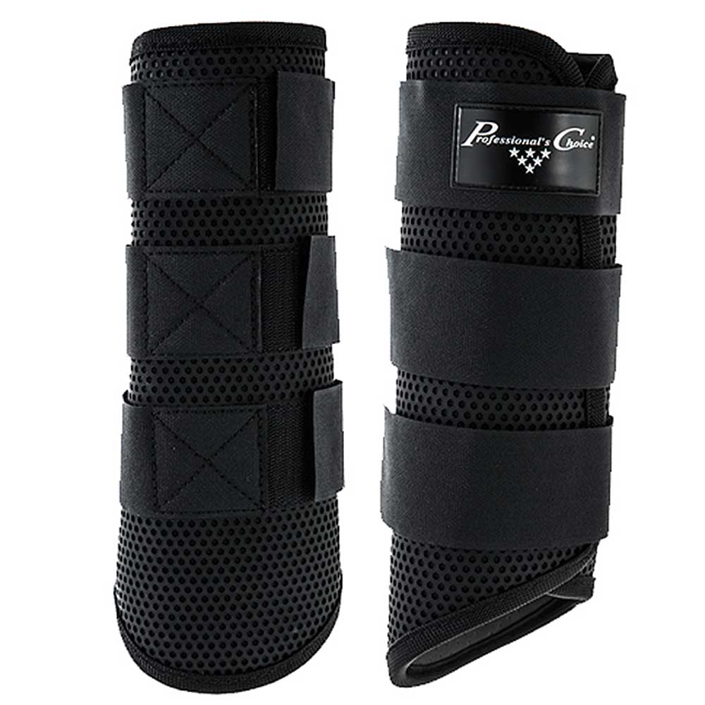 M- Black Professional Choice Pro Performance Cross Country Rear Leg Boot Horse