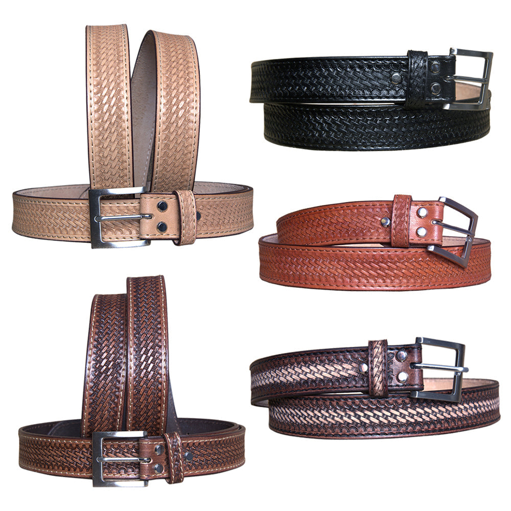 HILASON Western Genuine Leather Belt for Men Women Cowboy Cowgirl Handmade Unisex Full Grain Heavy Duty Tooled Belt for Jeans