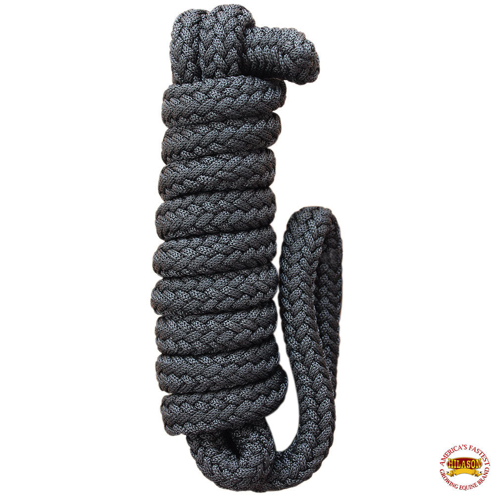 Hilason Horse Riding Poly Lead Rope Blue Tan 1" X 9 Ft.