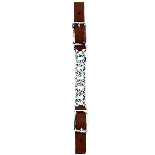 3 1/2" Weaver Trail Gear Synthetic Durable Flat Link Chain Curb Strap Brown