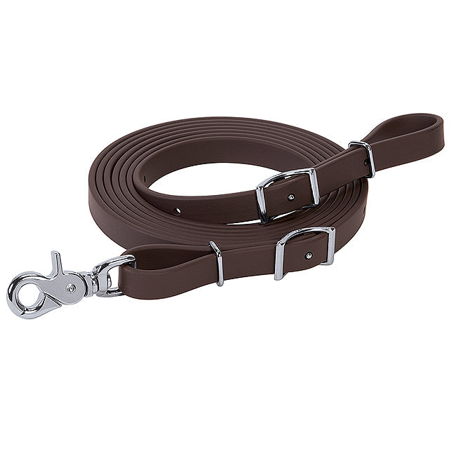 5/8" X 10' Weaver Trail Gear Reins W/ Scissor Snap Conway Buckles Brown