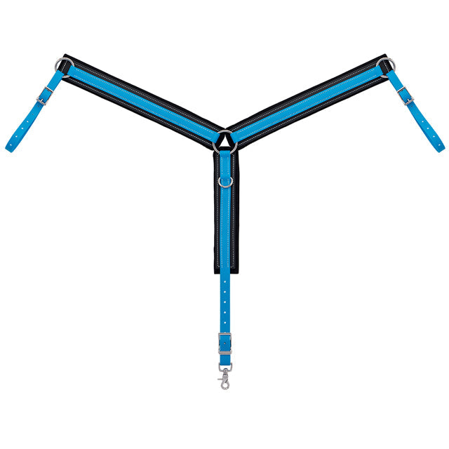 Weaver Brahma Webb Horse Durable Felt Breast Collar Ss Snap Hurricane Blue