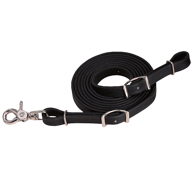 5/8" X 8' Weaver Brahma Webb Trail Gear Horse Roper Reins W/ Scissor Snap Black