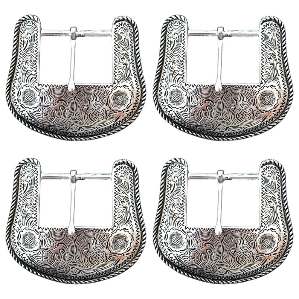 Hilason Western Horse Tack Die Cast Belt Buckle Silver Plated Concho