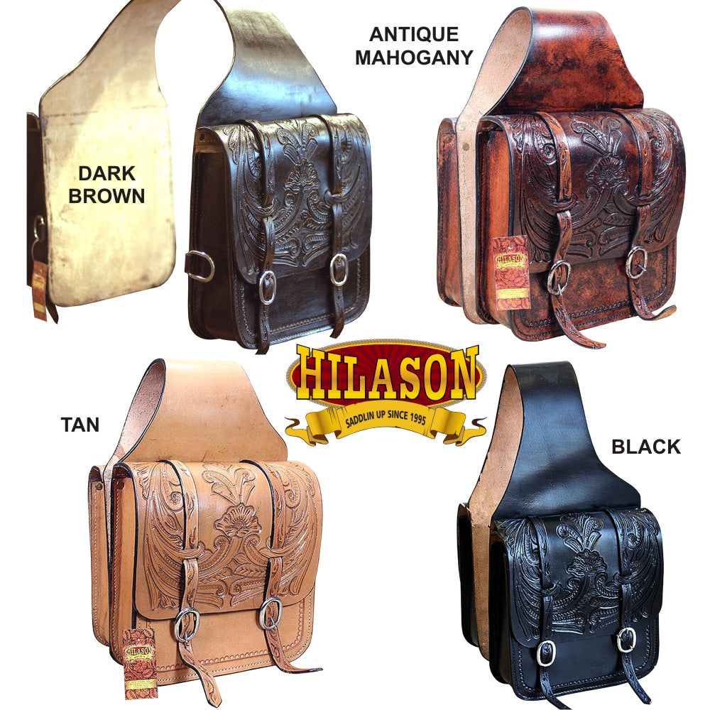 12 X 11 X 3.5 In Horse Western Saddle Bag Leather Cowboy Trail Hilason