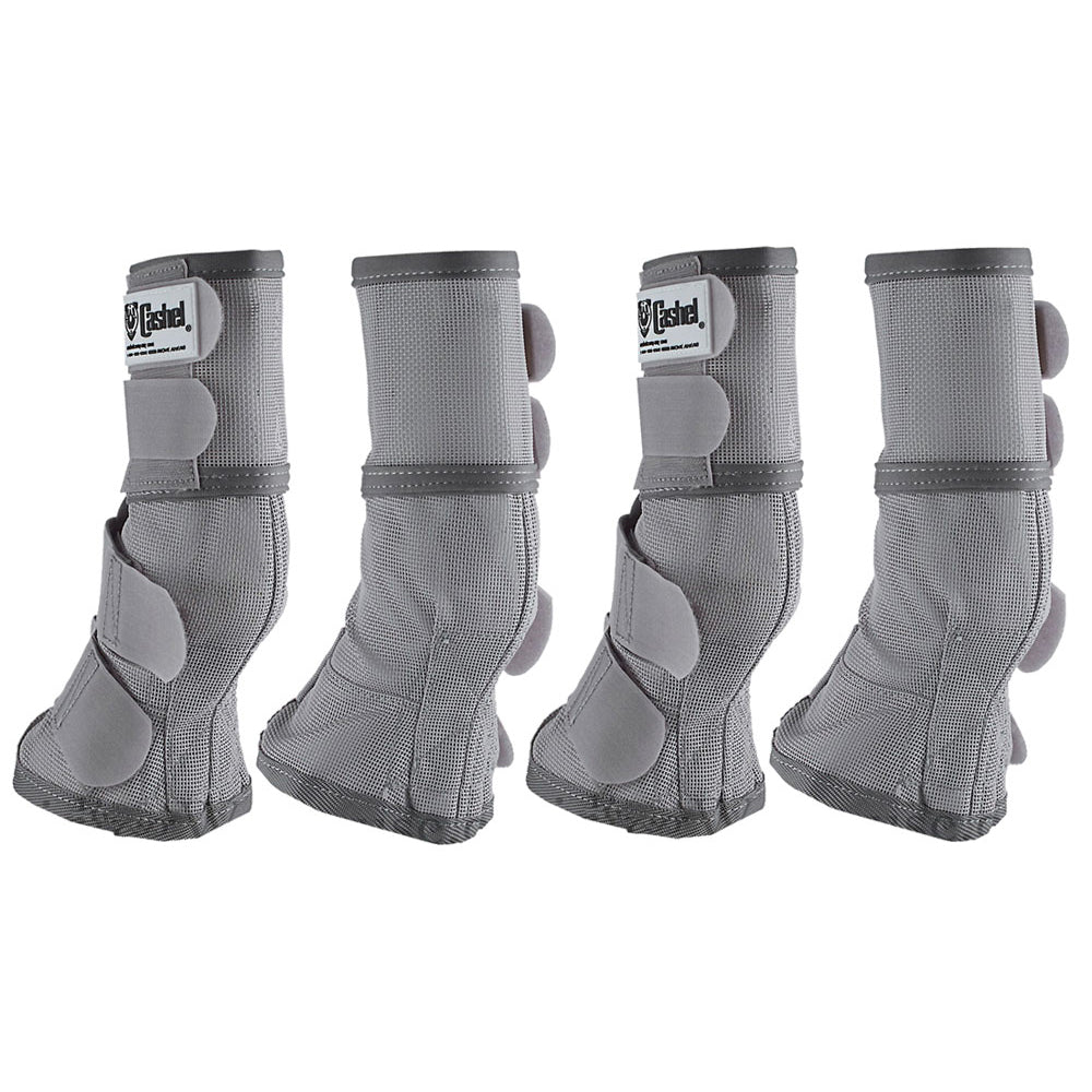 4 Pack Cashel Fly Pony Horse Leg Guard Cool Mesh Boots Grey