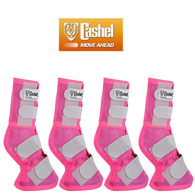 4 Pack Cashel Fly Horse Leg Guard Cool Mesh Boots Pink