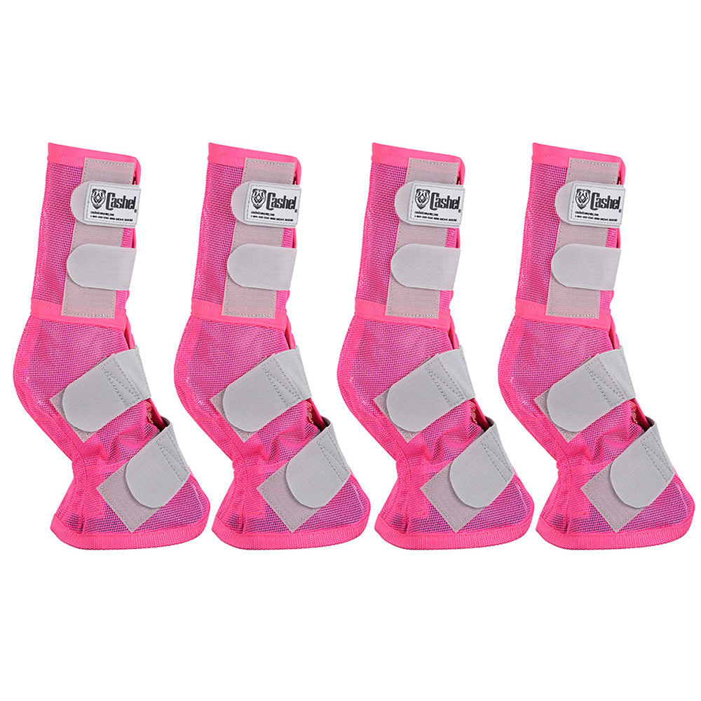 4 Pack Cashel Fly Arab Horse Leg Guard Cool Mesh Boots Pink