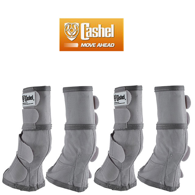 4 Pack Cashel Fly Arab Horse Leg Guard Cool Mesh Boots Grey