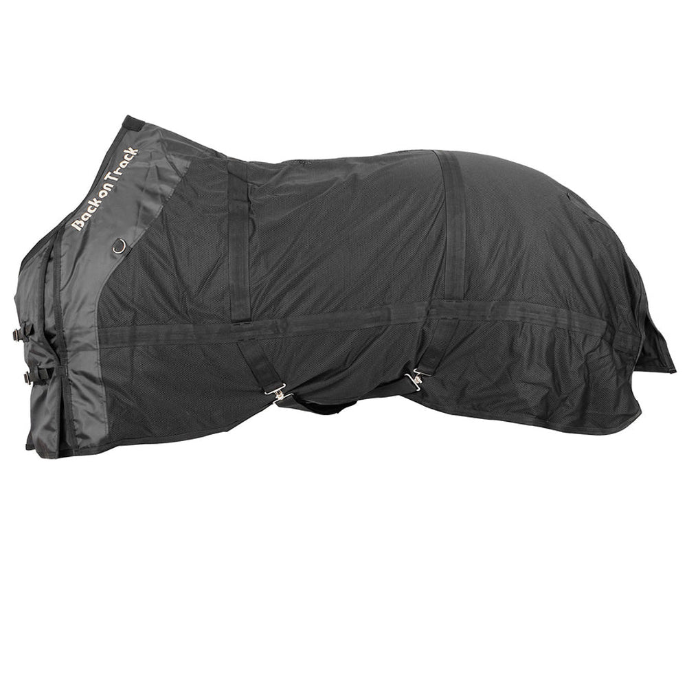 81" Back On Track Thermal Warm Polyester Therapeutic Horse Mesh Sheet Black