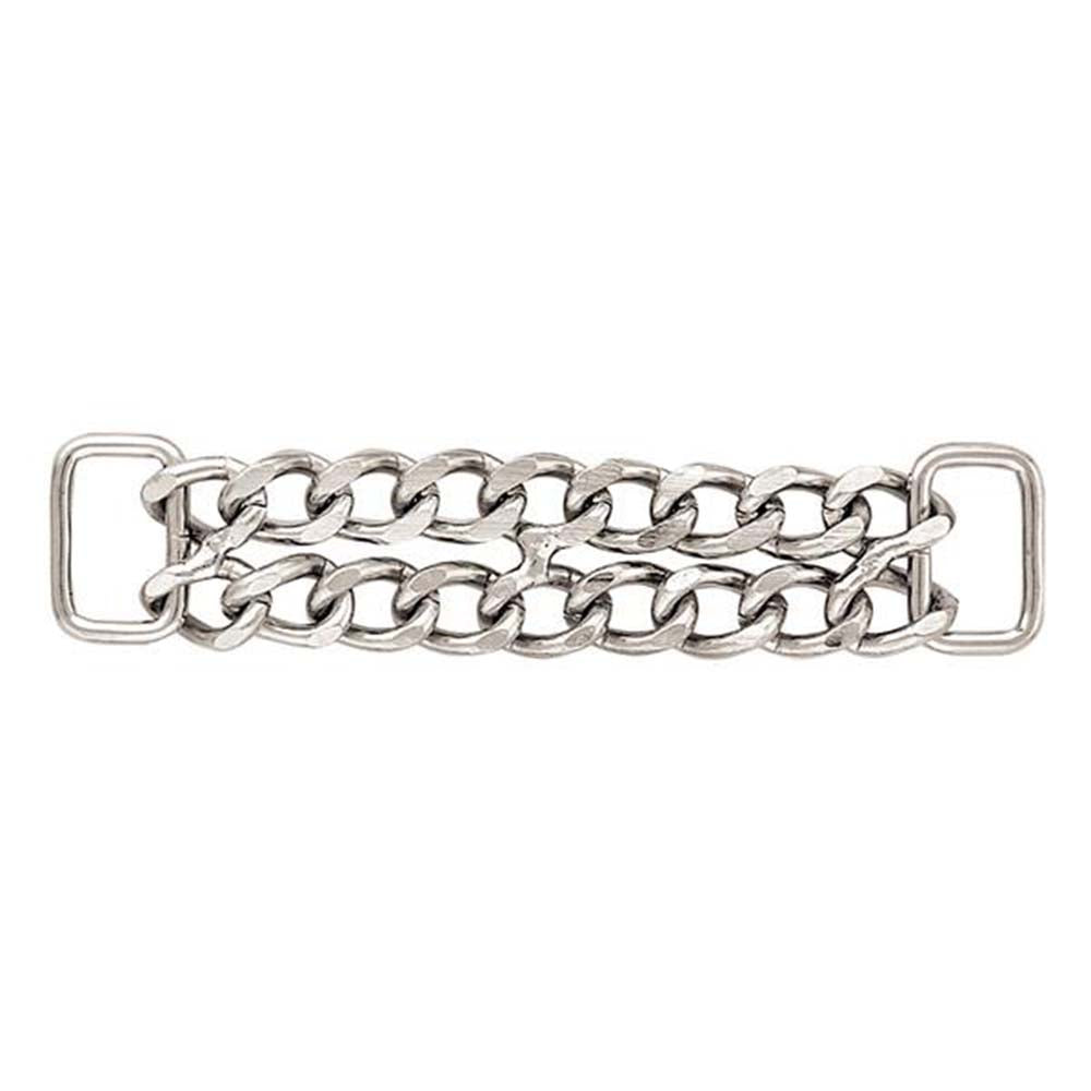 Hilason Western Horse Tack Double Curb Chain W/ Loops 3.5Mm X 5" Close Links