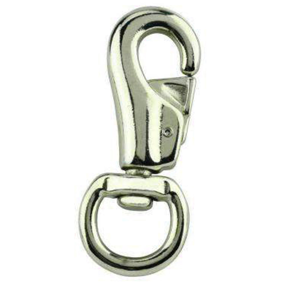 HILASON 7/8 In. X 4 Horse Tack Malleable Iron Nickel Plated Bull Snap