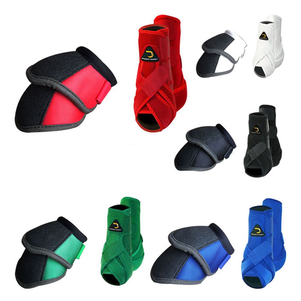 Cactus Dynamic Edge Horse Front Leg Sport Bell Boots Pair Combo Black Blue Green Red White